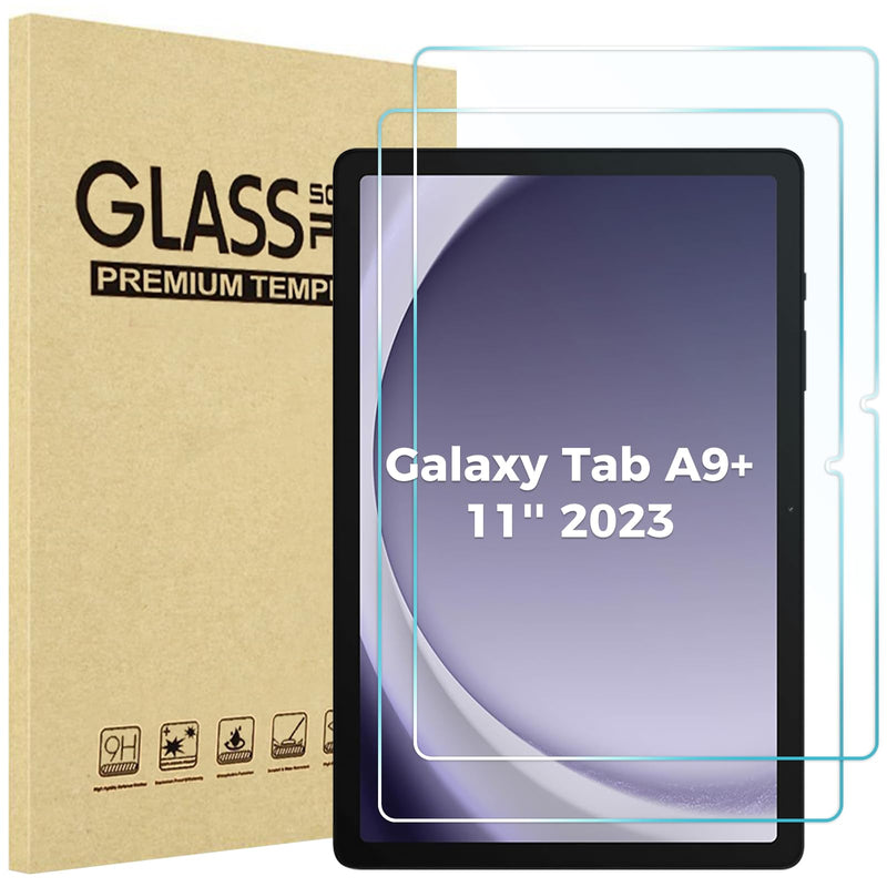 2 Pack Screen Protector for Galaxy Tab A9 Plus 11 Inch 2023, HD Tempered Glass 9H Film Guard for 11" Tab A9+ 5G Tablet (SM-X210/X216/X218) 2