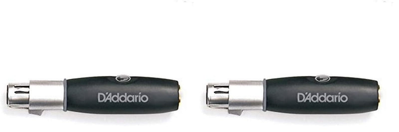 D'Addario Accessories XLR Female to 1/4 Inch Female Balanced Adapter (Pack of 2)