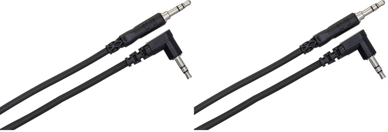 [AUSTRALIA] - HOSA CMM-103R 3.5 mm TRS to Right Angle 3.5 mm TRS, 3 Feet (Pack of 2) 1 Count (Pack of 2) 