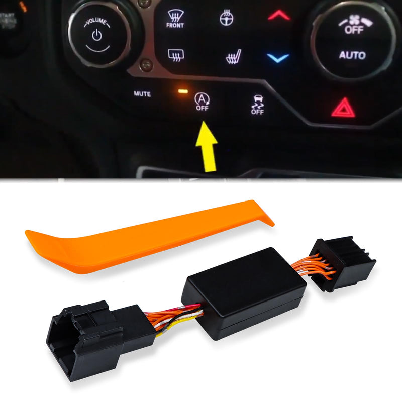 Upgrade Auto Start Stop Eliminator Compatible for Jeep Wrangler JL JLU JT Gladiator Accessories 2018-2023, Car Stop Start Engine System Delete/Disable/Canceller Device Cable (Not fit 4XE)