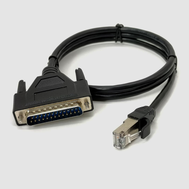 [AUSTRALIA] - DB25 Male to RJ45 Male Ethernet Modem Console Cable 1Meter 