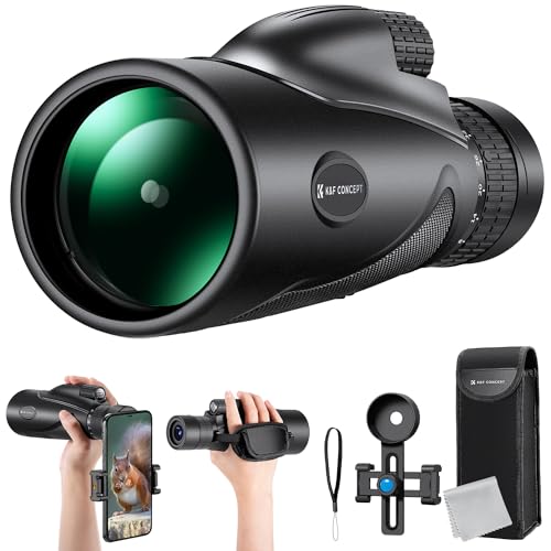 K&F Concept 8-32X50 Zoom Monocular - High Power Dual Focus Prism Compact Monoculars for Kids Adults, with Phone Adapter, Low Light Night Vision, FMC Lens for Bird Watching Hunting Travel Camping Starg