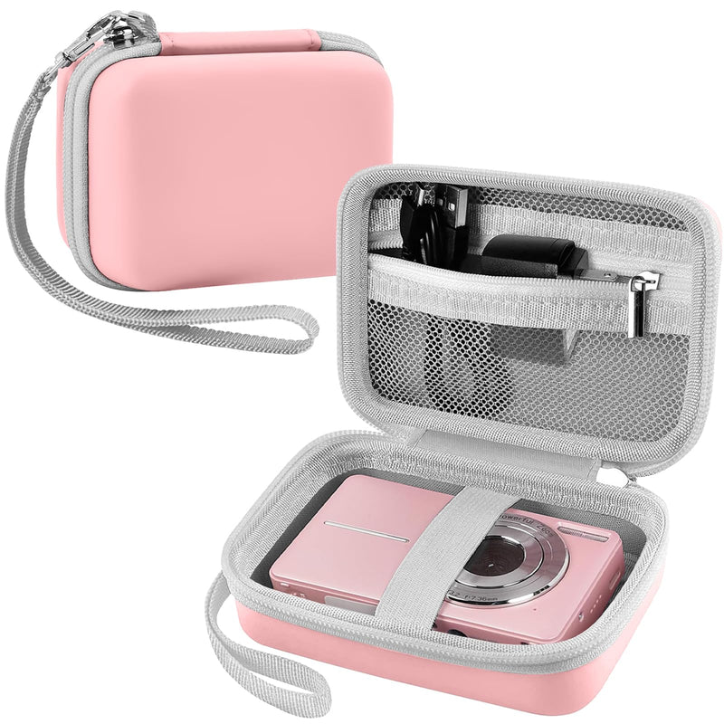 Leayjeen Digital Camera Case Compatible with Lecran/CAMKORY/IWEUKJLO/VAHOIALD/uikicon/jckduhan/akjjhfue FHD 1080P 44MP Point Digital Camera,Compact Digital Camera for Teens and Kids-Pink(Case Only) Pink2