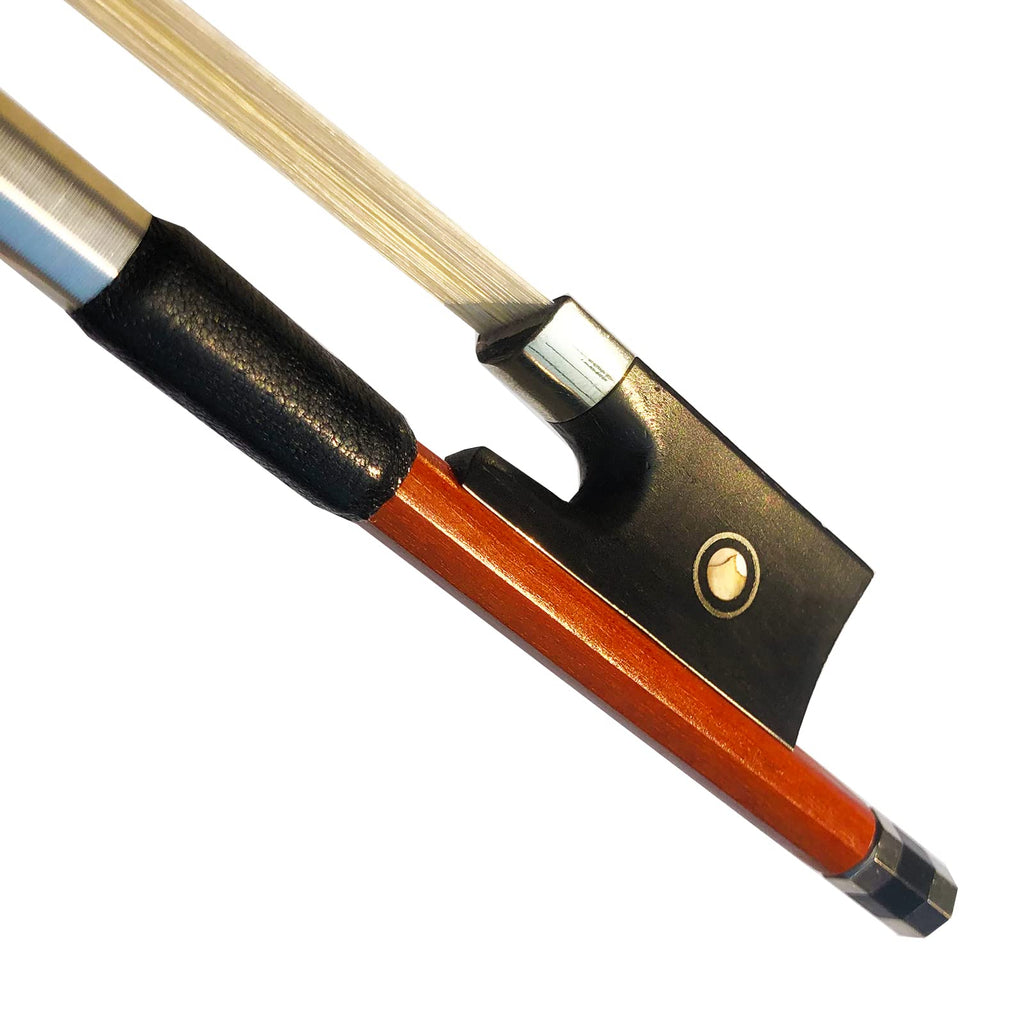 Brazilwood Ebony Violin Viola Cello Bow Full Size Ebony Frog with Natural Horsehair (Violin bow 1/2) Violin bow 1/2