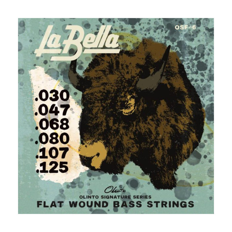 La Bella OSF-6 Olinto Signature Flat Wound Bass 6-String Set 30-125 6 Strings