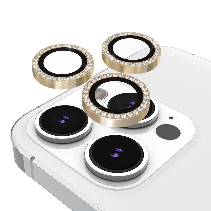 Kate Spade New York iPhone 15 Pro/iPhone 15 Pro Max Camera Lens Protector with Aluminum Rings - Crystal