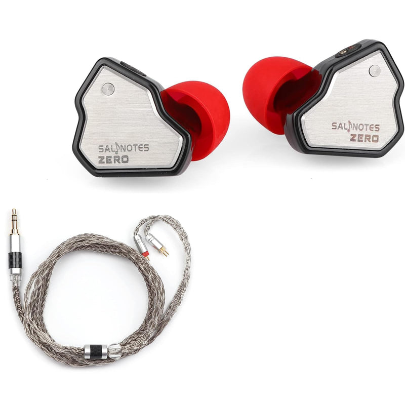 Linsoul 7Hz Salnotes Zero in-Ear Earphone(Black, with Mic, Type C) + Tripowin Zonie Cable(2pin-0.78mm, 3.5mm, Grey)