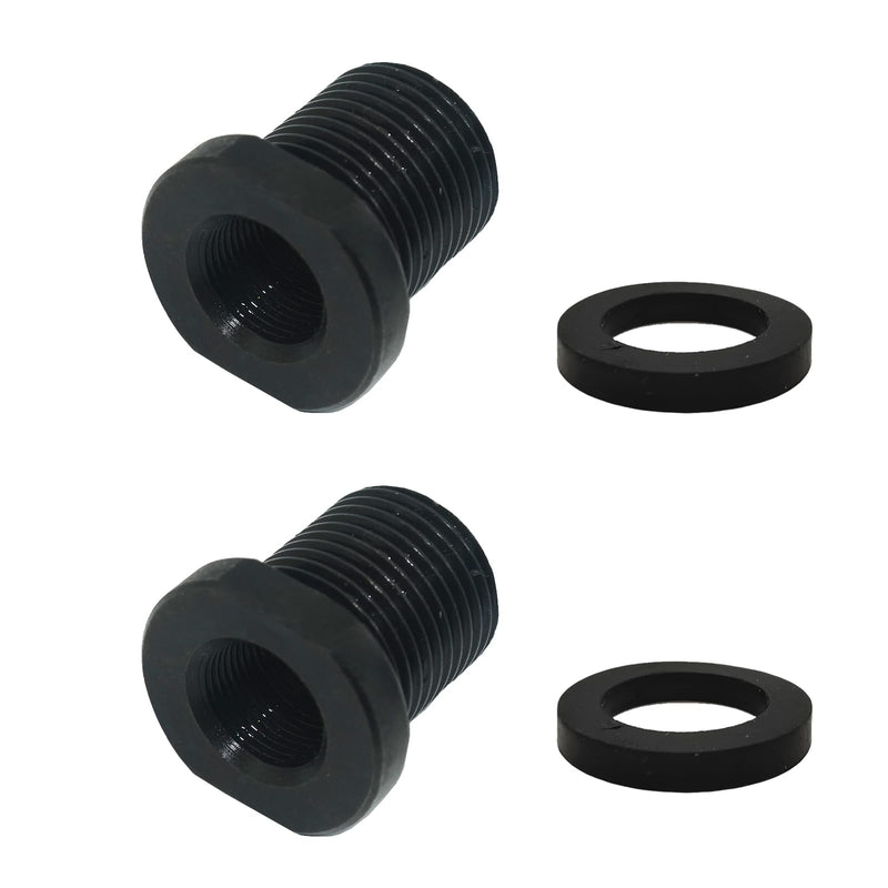 [AUSTRALIA] - 2 Pcs Thread Adapters and Washers, 1/2 * 28-3/4 * 16, Black 