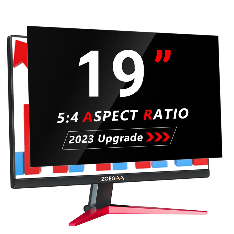 ZOEGAA 19 Inch 5:4 Computer Privacy Screen for Monitor, 19 inch Removable Anti Blue Light Glare Eye Protection Shield, Black Blackout Anti Spy Desktop Security Private Filter 19 inch Computer with 5:4 Aspect Ratio