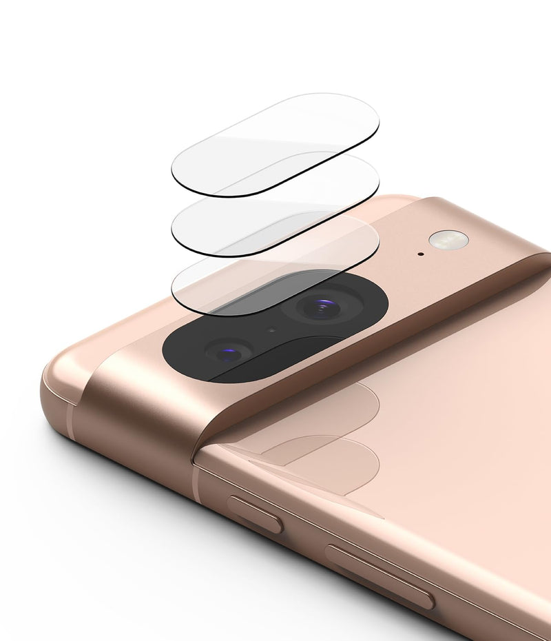 Ringke Camera Glass [Multi-Layer Protection] Compatible with Google Pixel 8 Camera Lens Protector, Tempered Glass Cover - 3 Pack