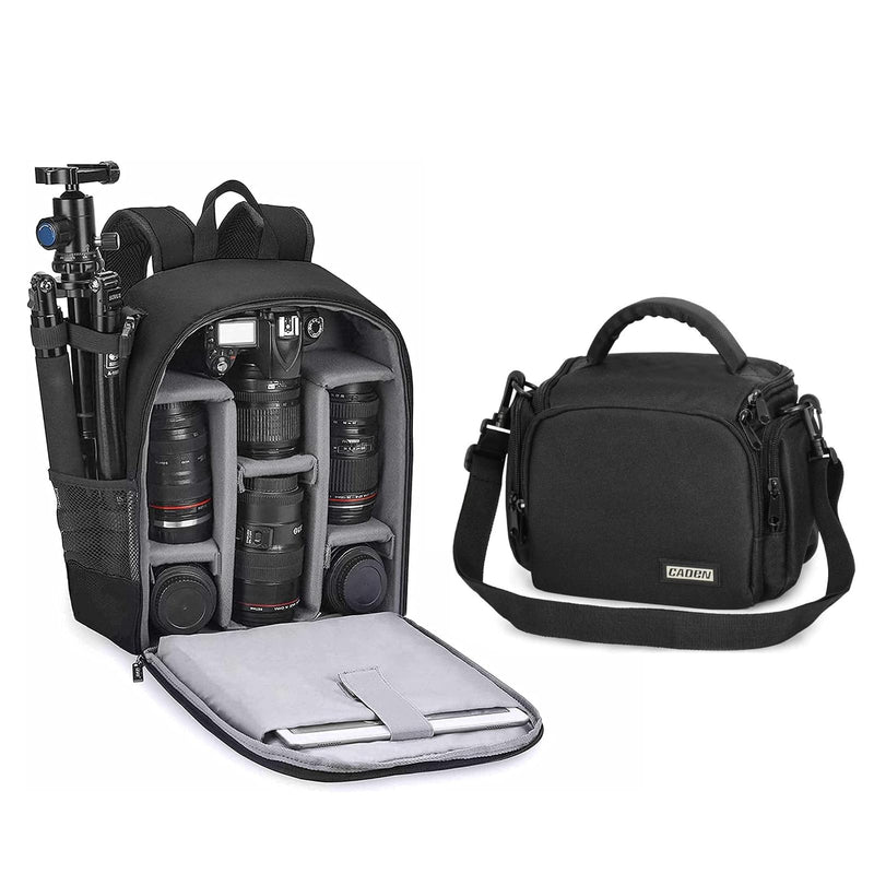 CADeN Camera Backpack, DSLR/SLR Camera Bag, Compatible with Sony Canon Nikon Camera Case