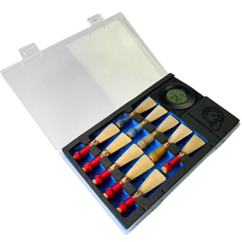 Tone Protector Reed Case for Bassoon Reeds: Digital Bassoon Reed Storage With Two-Way Humidity Control