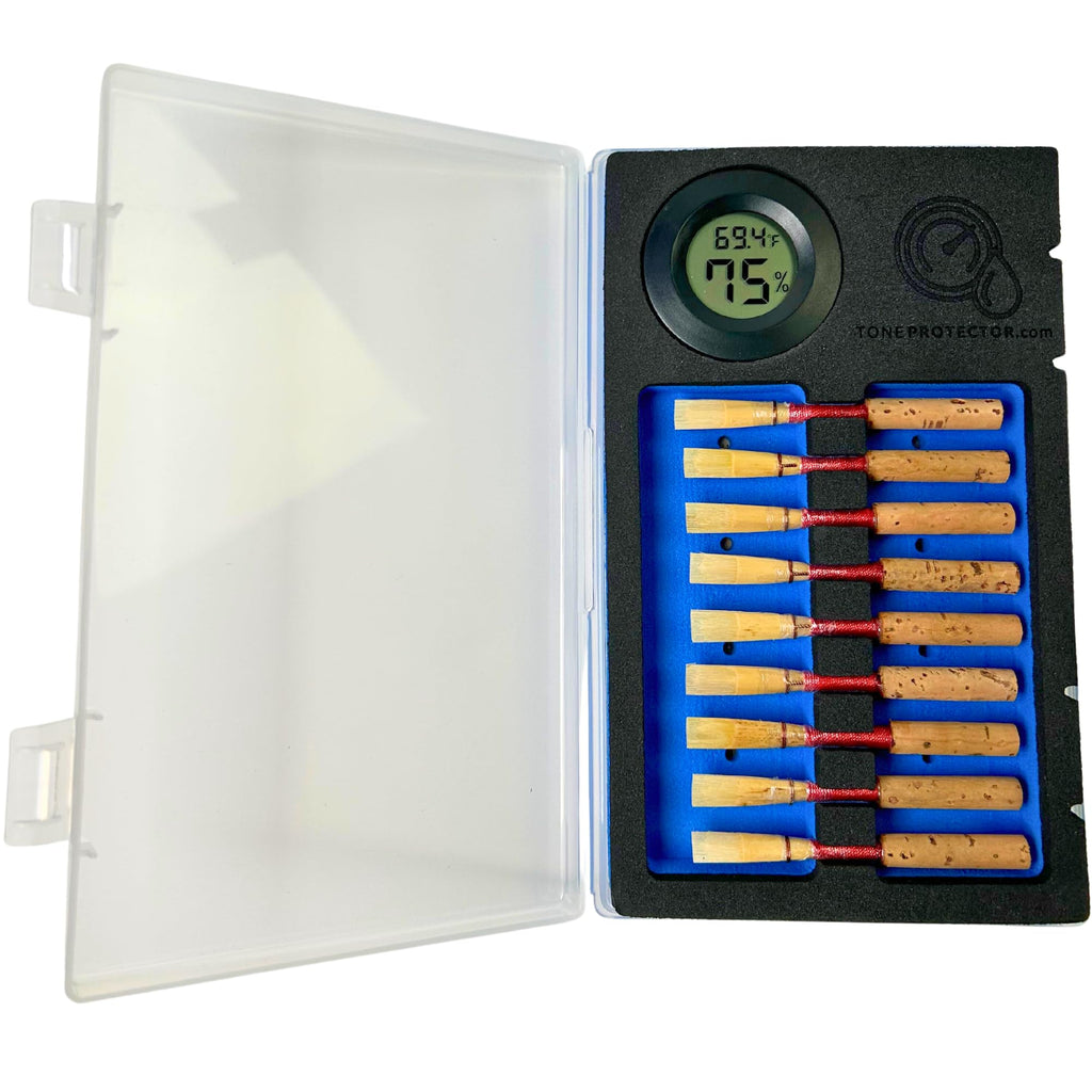 Tone Protector Reed Case for Oboe Reeds: Digital Oboe Reed Storage With Two-Way Humidity Control