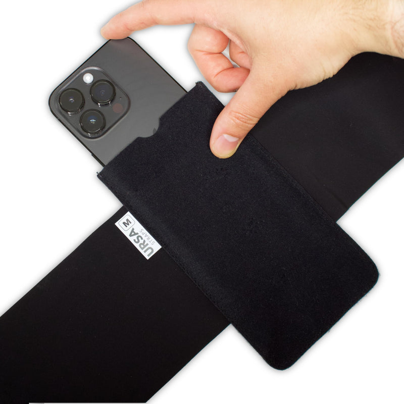 [AUSTRALIA] - URSA Mic Belt: Soft, Slim & Stretchy Microphone Transmitter/Receiver and Mobile Phone Belt for Musicians, Sound Mixers, Live Sound and Fitness Instructors; Breathable, Skin-Safe, Universal Size 