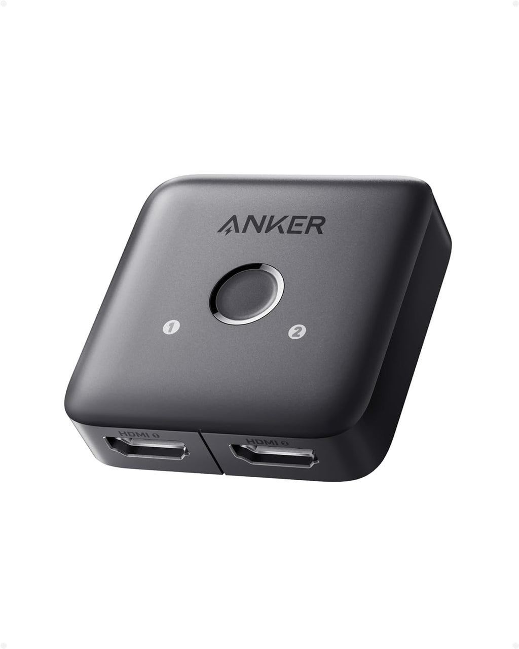 Anker HDMI Switch, 4K@60Hz Bi-Directional HDMI Switcher, 2 in 1 Out with Smooth Finish, Supports HDR, 3D, Dolby, Compatible with Laptops, PC, Xbox Series, PS5 / PS4, Projector, and More 2-in-1