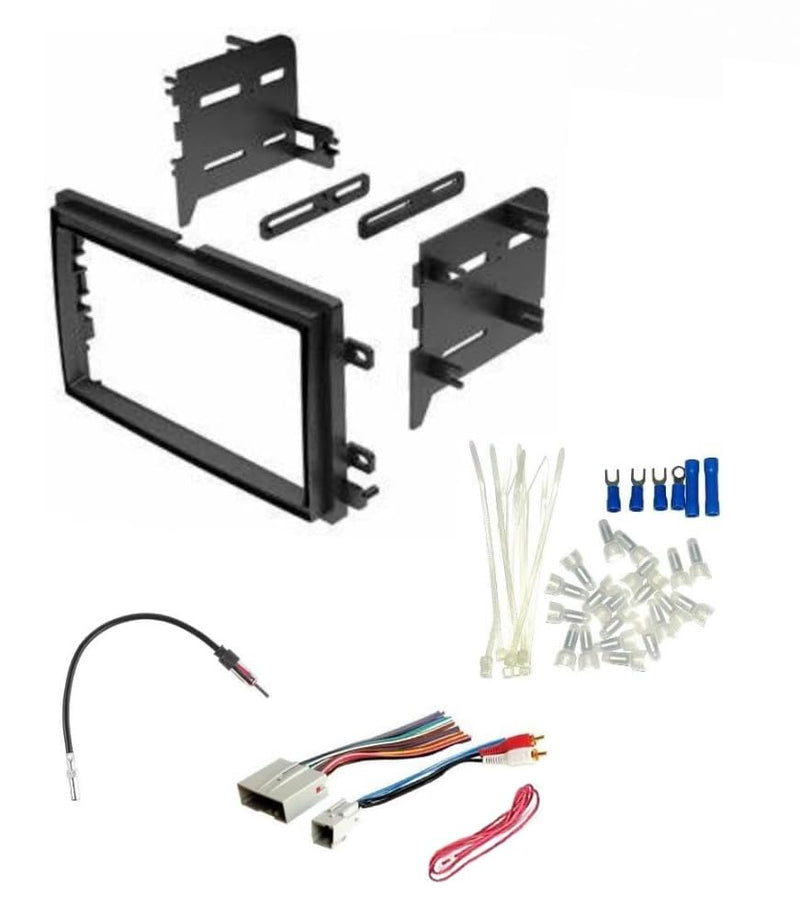 Double DIN Car Stereo Radio Dash Kit, Wire Harness, Antenna Adapter, and Install Parts Made for Ford: 2009-2019 Ford Econoline/E Series Van w/Factory CD or NAV, 2007-2014 Expedition, 2009 Mustang