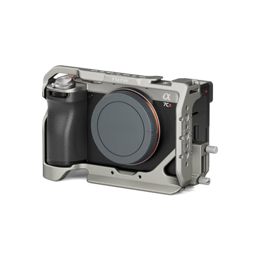 Tilta Full Camera Cage for a7C II / a7C R | Includes: Full Cage | HDMI Cable Clamp | LWS Baseplate | NATO Top Handle | 15mm Rod | Slotted and Allen Key (Titanium Gray)