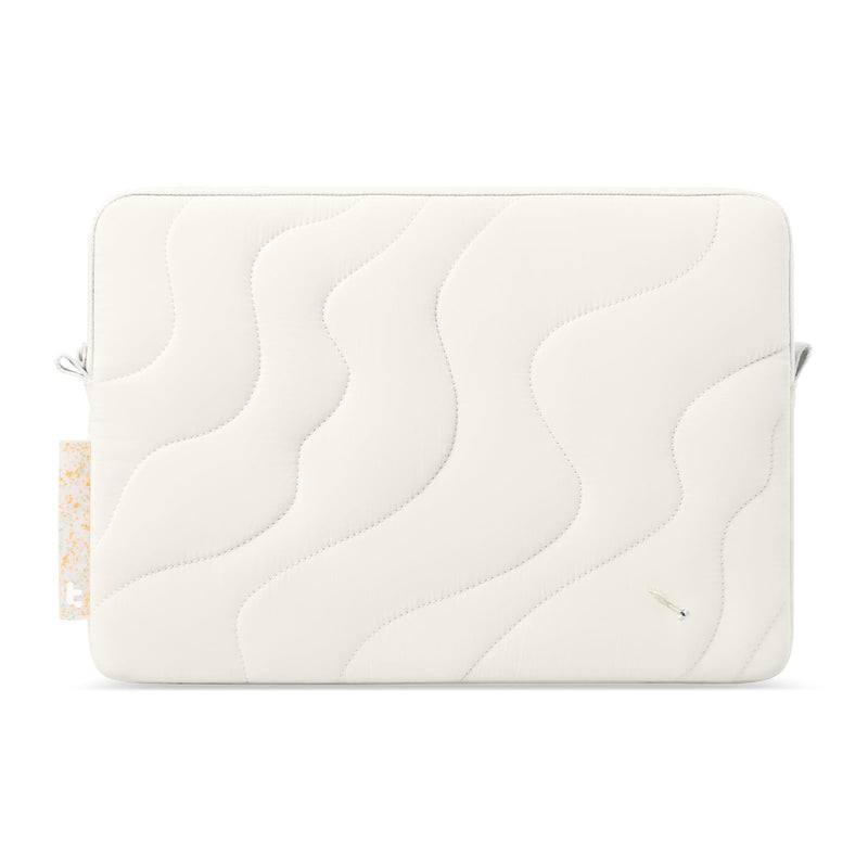 tomtoc 360 Protective Puffy Laptop Sleeve for 15-inch MacBook Air M3/A3114 2024, M2/A2941 2023, 15-inch Surface Laptop 6/5/4/3, Quilted Puffer Bag Soft Lightweight Shockproof Laptop Case, Snowberg 15-inch for MacBook Air