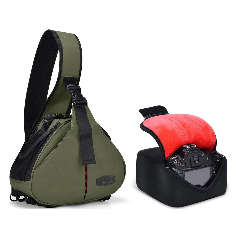 CADeN Camera Sling Bag + DSLR Camera Sleeve Case Compatible with Sony Canon Nikon Camera Case