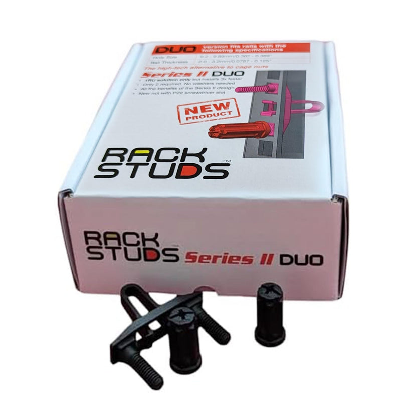 DUO20 1RU Series II Rack Mount Solution - Effortless Alternative to Traditional Rack Screws and Cage Nuts & Server Rack Screws Ideal for Server Hardware Setup - 20-Pack, Universal Version