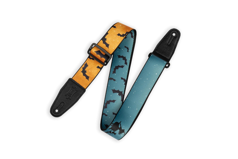 [AUSTRALIA] - Levy's Leathers Halloween Guitar Strap 2" Wide Polyester with Tri-Glide Adjustment; Batty Witch (MP2H-003) 