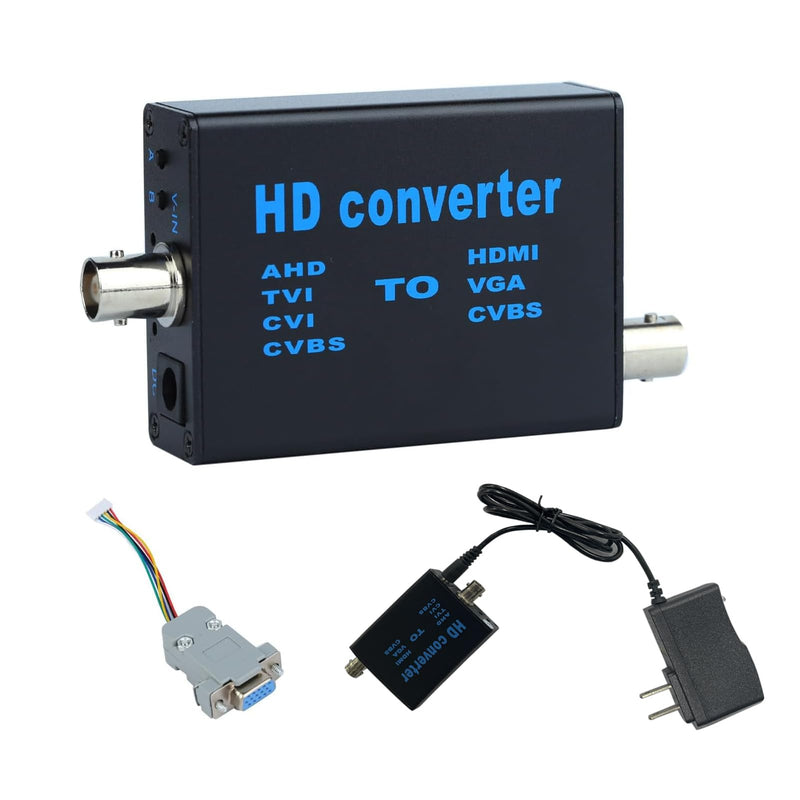 [AUSTRALIA] - BNC Cable to HDMI Video Signal Convertor,Audio Video Capture Converte,4 in 1 HD Convertor AHD/TVI/CVI/CVBS Signal to HDMI/VGA/CVBS 1080p for Camera/DVR/CCTV Security System 