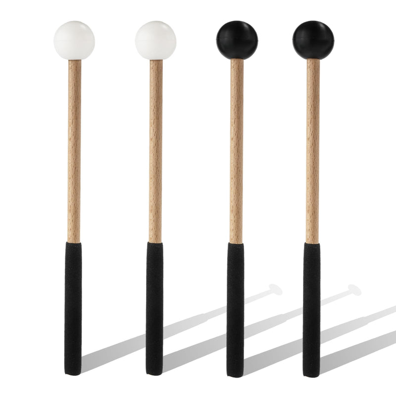 [AUSTRALIA] - 2 Pairs Xylophone Mallets, 8.6 Inch Rubber Percussion Sticks with Soft Rubber Handle, for Glockenspiel Marimba Timpani Tongue Drum Bell 