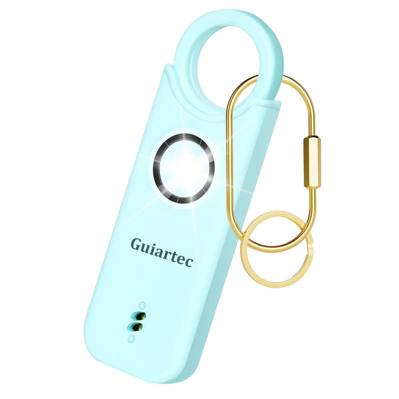 Rechargeable Personal Safety Alarm for Women, 135 dB Loud Self Defense Keychain Siren with LED Strobe Light, Personal Emergency Security Safe Devices Key Chain Alarms for Women Kids Elderly (Aqua) Aqua