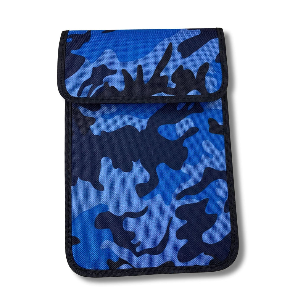 Faraday Bags for Phones and Car Key, Key Fob Signal Blocker, Signal Blocking Faraday Pouch, Cell Phone Signal Jammer, Anti-Theft Pouch Faraday Cage, Camo Blue Camouflage Blue