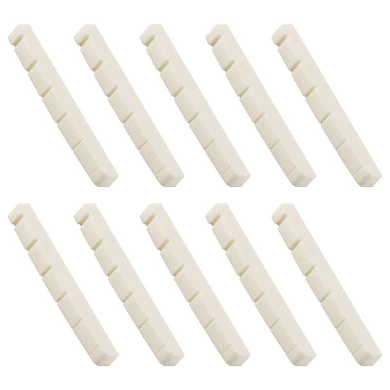 42mm Guitar Slotted Bone Nut for 6 String Strat Tele Electric Guitar Replacement Parts,Flat Bottom 42mm