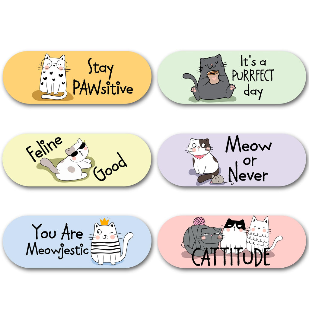 MESMOS Webcam Cover Slide, Cat Lovers Gifts for Women, Cat Gifts for Cat Lovers, Cat Lover Gifts, Cat Things, Cat Mom Gifts for Women, Cat Themed Gifts, Laptop Camera Cover Slide Cute Cats (Large Size)