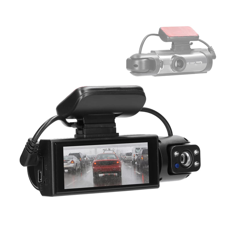 Multi-Language Dual Lens Car Video Recorder Auto Dash Cam Car Camera Recorder Night Viewing Motion Detection DVR 170 Degree Wide Angle Car Camcorder