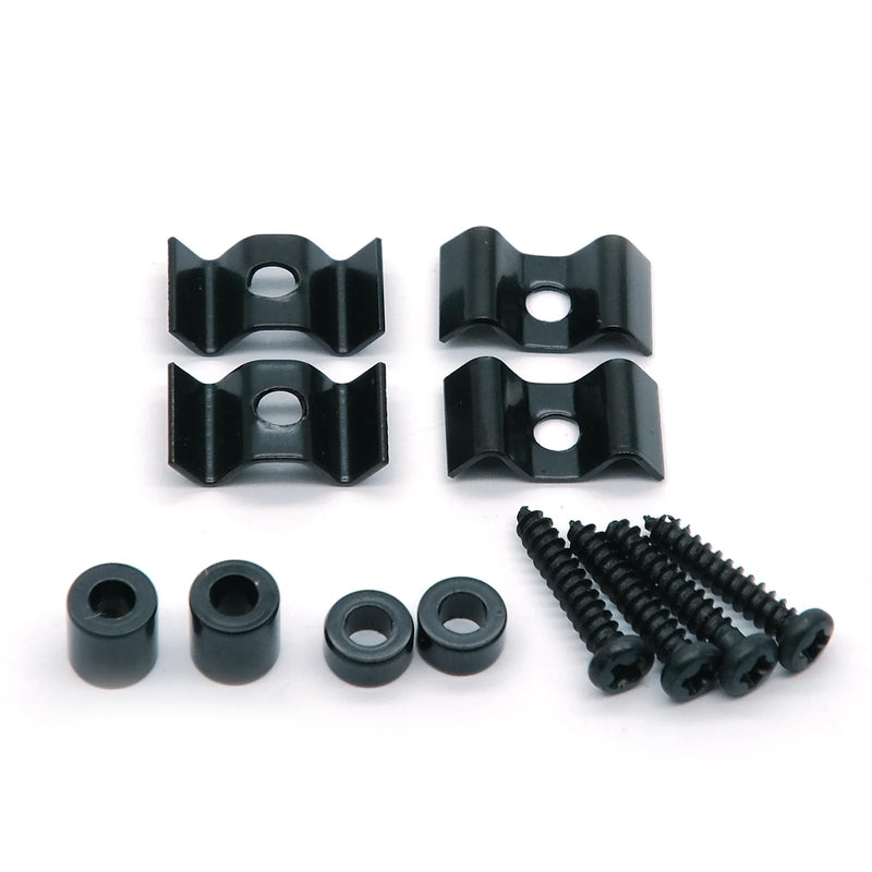 [AUSTRALIA] - 4PCS Metal Vintage Style Guitar String Trees Guides Retainers for Fender Strat or Tele Style Electric Guitar (Black) Black 