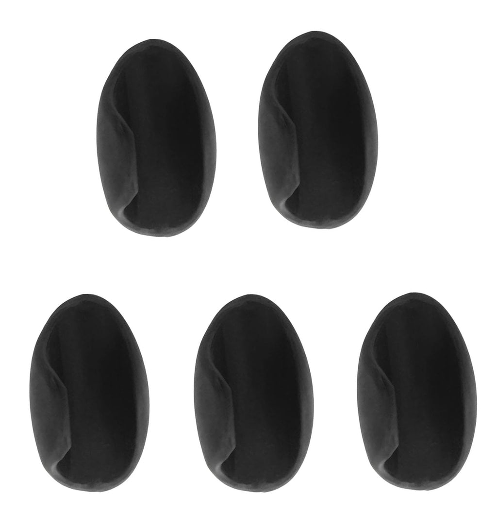 5pcs Flute Thumb Rest Cushion Soft Silicone Finger Cover Flute Wind Instrument Parts Accessories Black