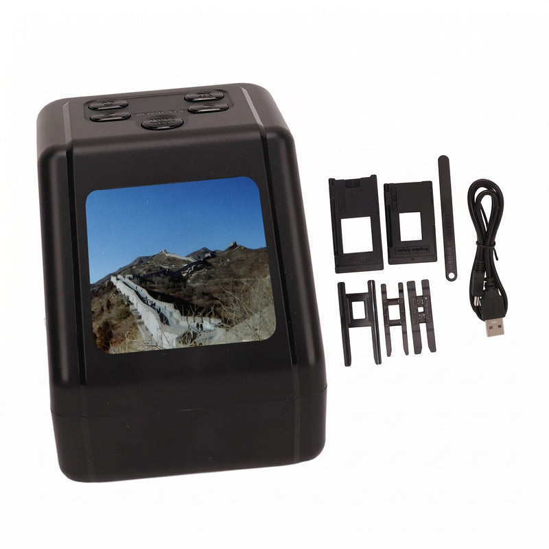 Film Scanner 12MP Digital Photo Negative Converter with 2" Screen - Transfers 135 126 110 8mm Slides to JPG for Easy Digitization