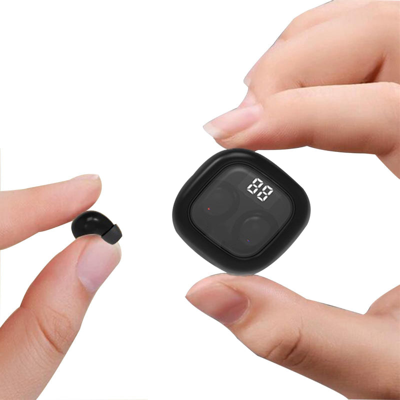 Ear Buds Invisible Mini Earbuds Wireless Bluetooth Smallest Low Profile | Micro Tiny Discreet Hidden Earbuds for Work, Small Headphones, Sleep Wireless Earphone IPX5 Waterproof for Small Ear Canals Black