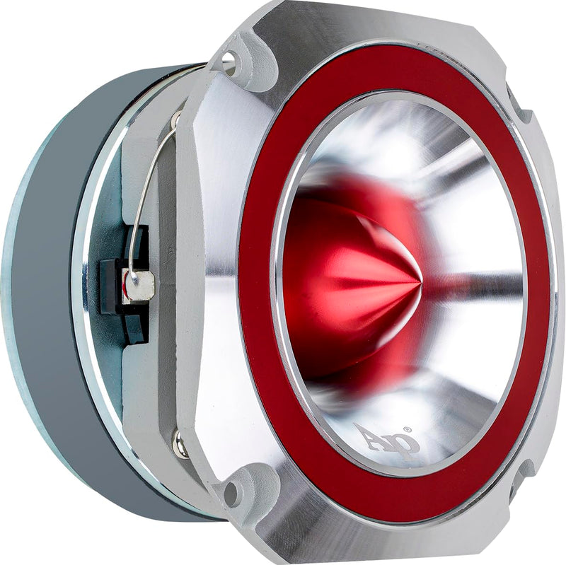 Audiopipe Heavy Duty Super Tweeter (ATR-4053-RED), 400 Watts, Die Cast Aluminum Frame, Candy Red, Diamond Chrome Cutting Fnish, 1.5” Kapton Voice Coil, 4-8 Ohms