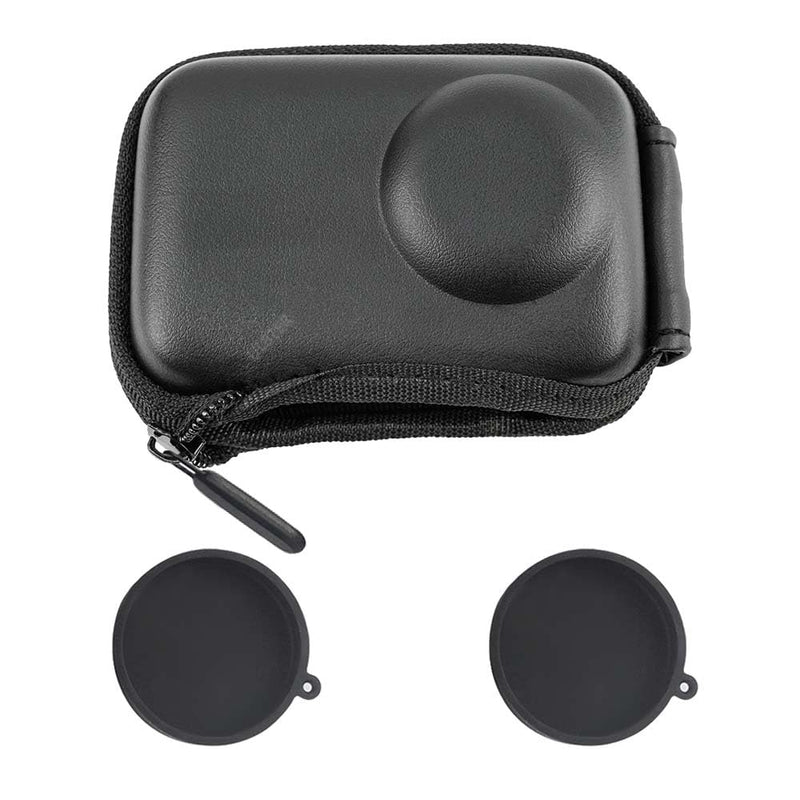 [AUSTRALIA] - Mini Bag Case for DJI OSMO Action 5 Pro/Action 4 / Action 3 Camera + Rubber Lens cap Cover [1+2 Pack], Carrying Portable Storage boxes Accessory 