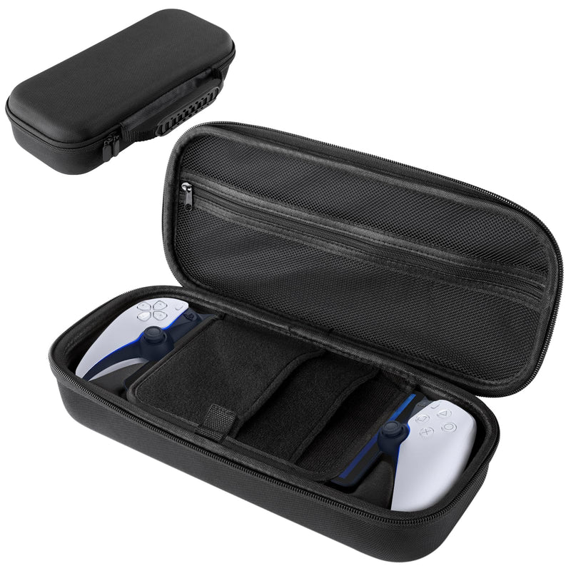 CoBak Hard Carrying Shell Case for PlayStation Portal Remote Player -with Screen Protective Cover, Accessories Storage Bag & Hard Shell for Ultimate Protection. Black