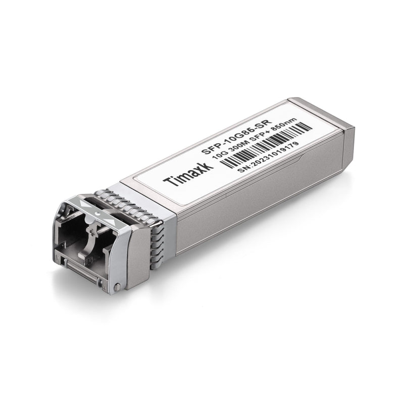 Timaxk 10GBase-SR SFP+ Transceiver, SFP Multi-Mode Fiber LC Module, 10G 850nm MMF up to 300 Meters, Compatible with Cisco, Ubiquiti, Mikrotik, D-Link, Netgear, Qnap, Linksys and More 1 pack