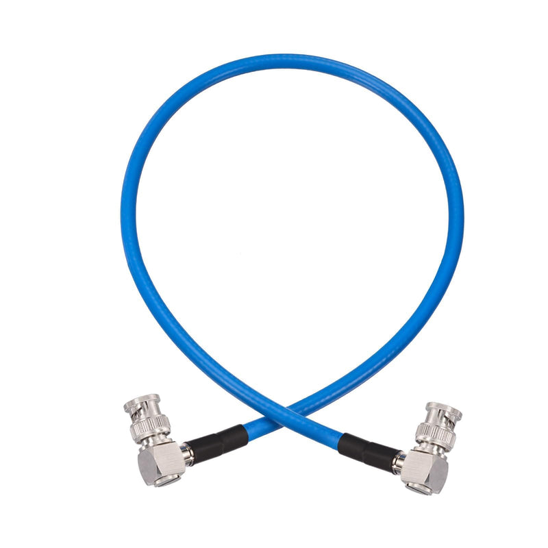 [AUSTRALIA] - Superbat 3G/6G/12G SDI Cable Right Angle 2ft Short BNC Cable 75 Ohm Blue Belden 1694A Supports HD-SDI/3G-SDI/4K Video Monitor,Precision SDI BNC Jumper Right Angle Right Angle to Right Angle 