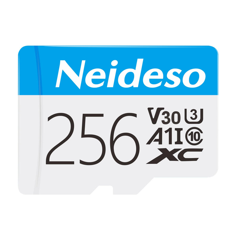 [AUSTRALIA] - Neideso 256GB Memory Card UHD Video High Speed Transfer Monitoring SD Card for Dash Cams, Body Cams, Action Camera, Surveillance & Security Cams, Blue 