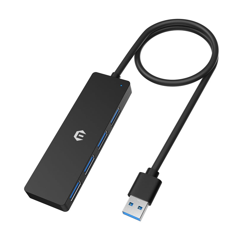 USB 3.0 Hub, 4 Port USB Hub, High-Speed 5Gbps Transmission, Seamlessly Expand Laptop Connectivity for Flash Drive, Hard Drive, Console, Printer, Camera, Keyboard, and Mouse