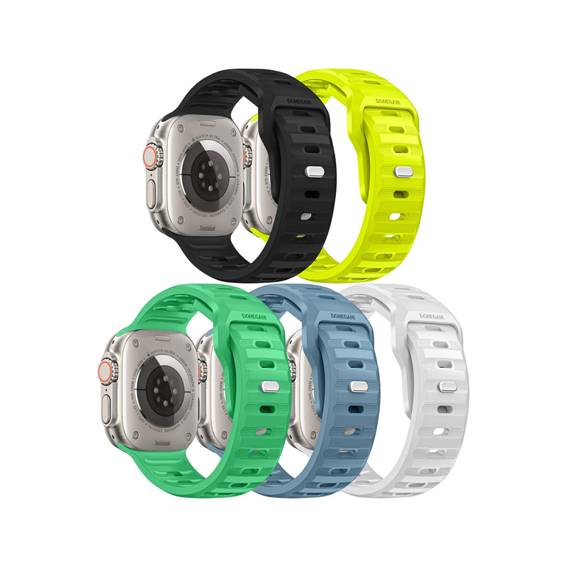 ELETTRONEO UC5 Sport Band Compatible with Apple Watch Bands Ultra Se 49mm 45mm 44mm 42mm 41mm 40mm 38mm Men Women Series 11 10 9 8 7 6 5 4 3 2 1 iWatch Strap Silicone 5 pcs 49mm, 46mm, 45mm, 44mm, (42mm S3/2/1) Package B｜5 colors