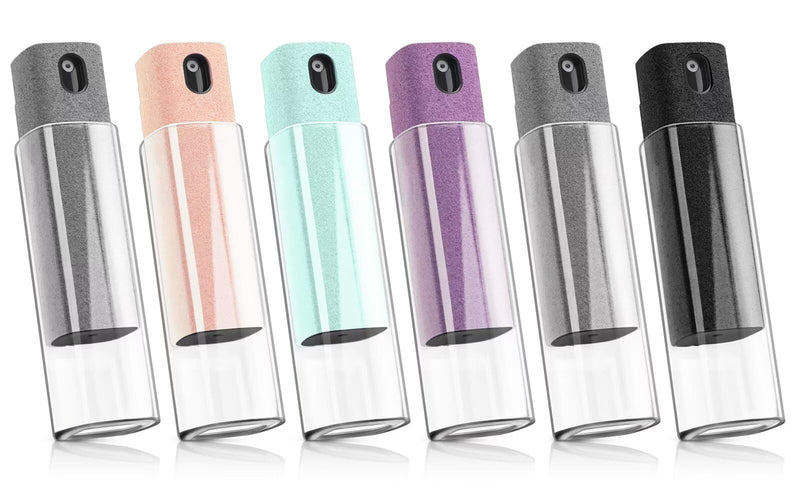 [AUSTRALIA] - 6 Pack Screen Cleaner 3-in-1 Touchscreen Mist Cleaner Spray and Microfiber Cloth Built-in Cleaning Solution Portable Reusable Fingerprint-Proof Spray Bottle for Phone Laptop iPad TV Monitor Car Screen 