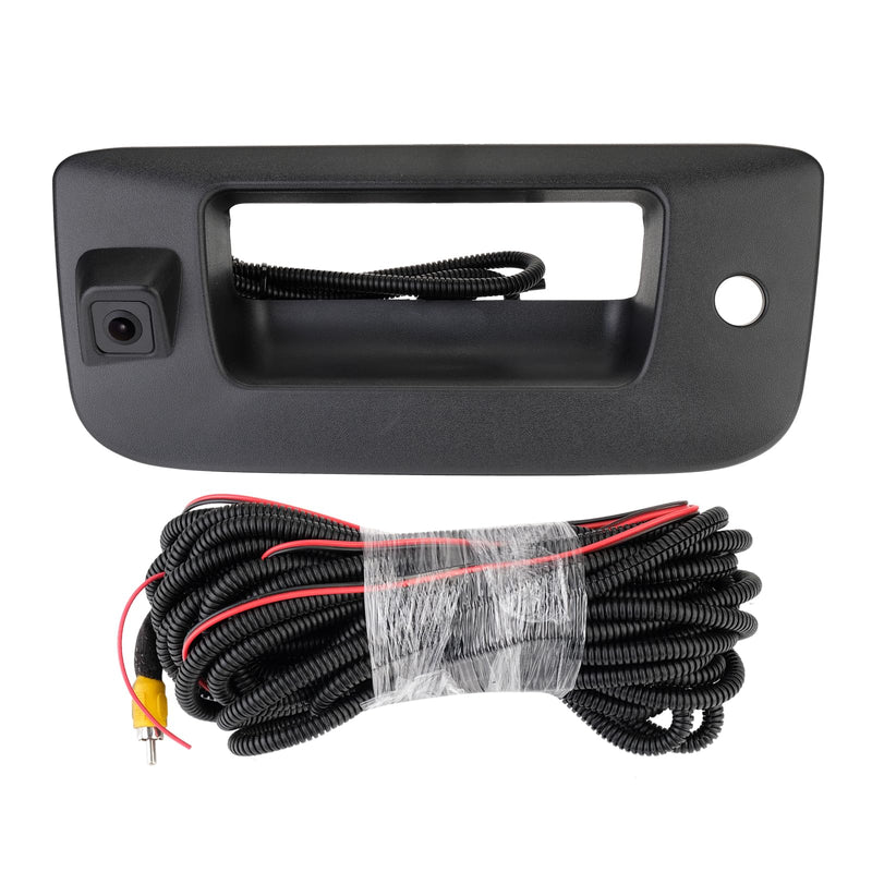 Tailgate Handle Backup Camera Compatible with 2007-2013 Chevrolet Silverado/GMC Sierra 1500 2500 HD Pickup Reversing Backing Camera Handle Tailgate Lock RCA Connector Replaces # 22755304