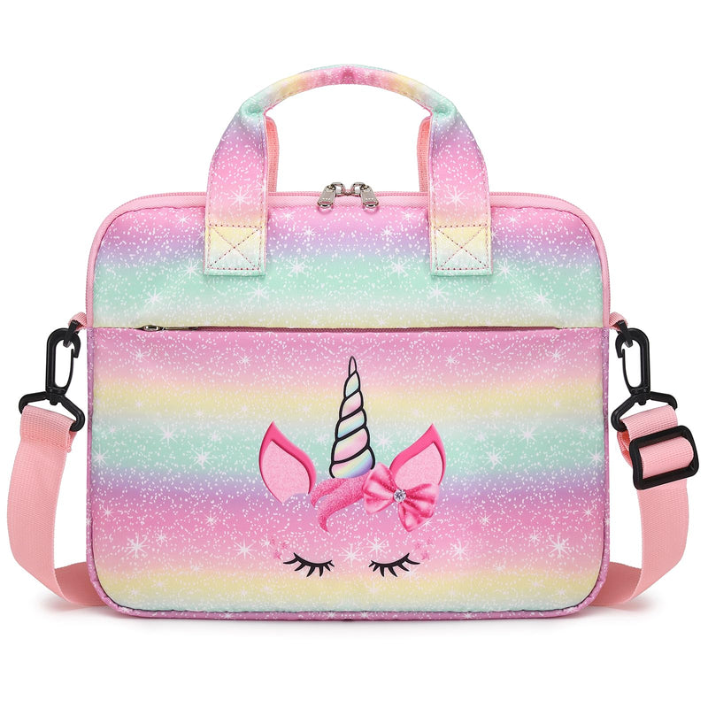 Octsky Tablet Sleeve Bag Kids Tablet Carrying Sleeve Bag 12.5 Inch Tablet Protective Bag with Shoulder Strap, Soft Lining # a Unicorn