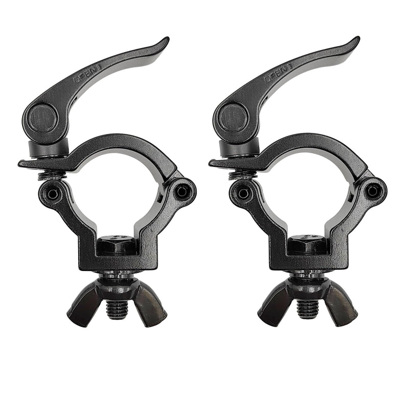 1.5inch Quick Release Stage Lighting Clamp Aluminum Alloy Heavy Duty 165lbs DJ Light Clamps Fit Pipe OD 36-39mm Black