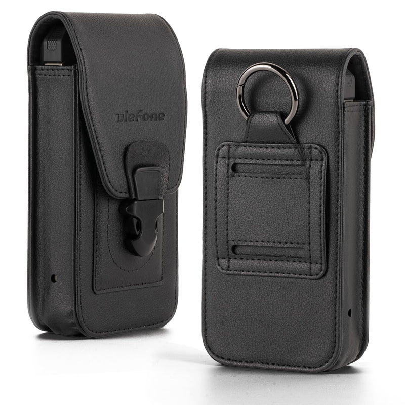 Ulefone Armor 24/Rugking 5 Pro Holster, Multi-Purpose Leather Phone Holster with Belt Clip, Flip Case for Ulefone Armor 24/Rugking 5 Pro, ID Card Holder Pouch