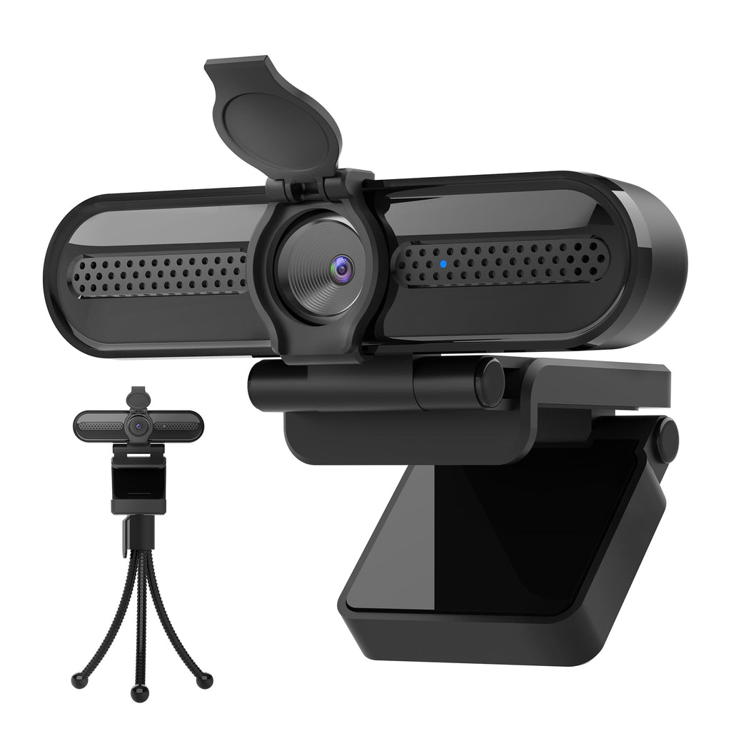 2K Webcam, SAYLAS FHD Streaming Camera with 2K/30fps, 1080P/60fps, Autofocus, Dual Noise-Cancelling Microphones, Privacy Cover and Tripod, for Computer/Zoom/Skype/Teams/Laptop/MacBook/Windows